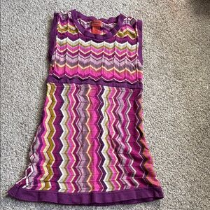 Missoni Chevron Knit Dress - Purple Multicolor